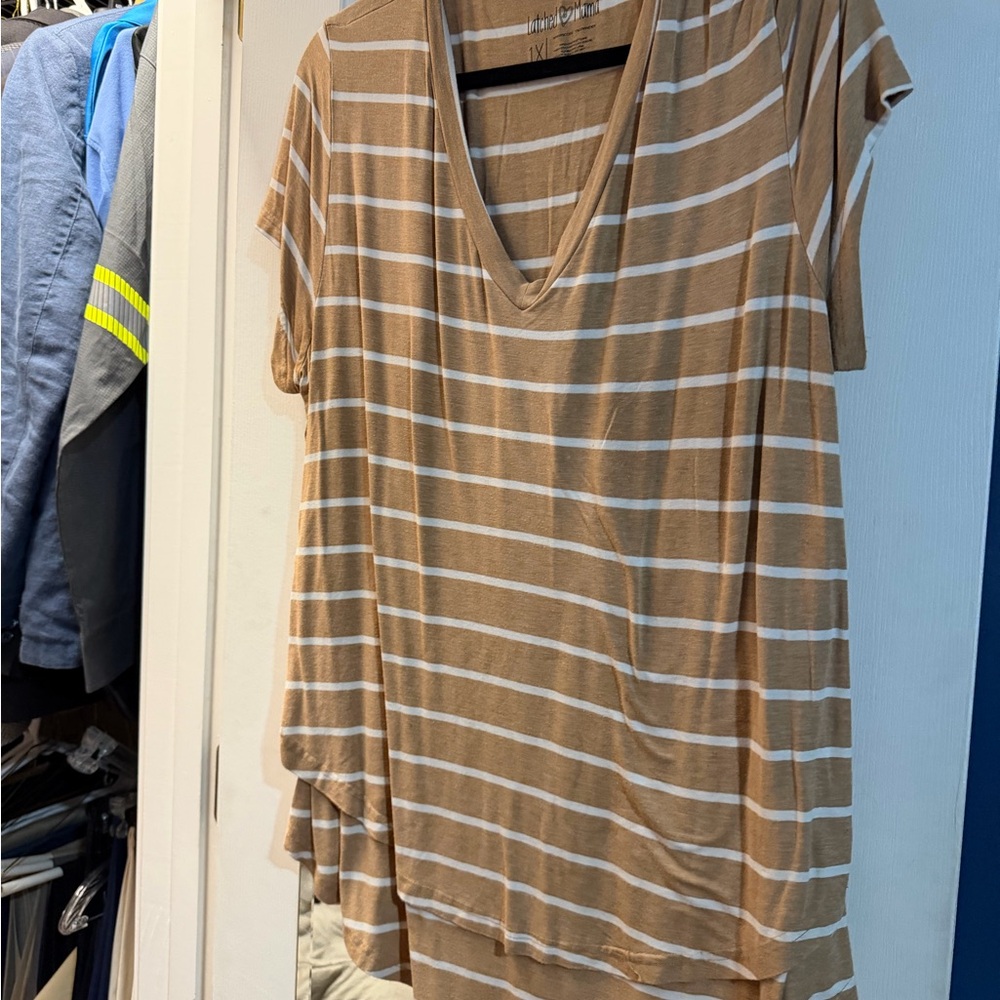 Striped V-Neck Nursing Top